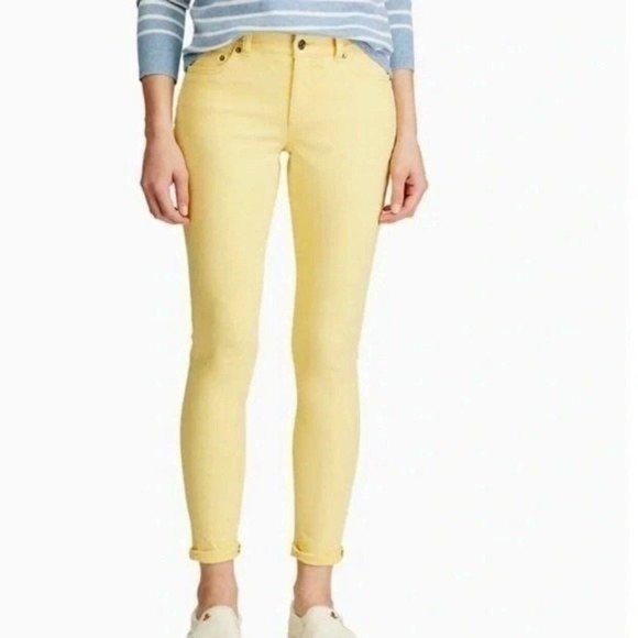 Michael Kors Denim - Michael Kors Izzy Skinny Jeans 6 Yellow Mid Rise Ankle Denim Spring Pants Summer